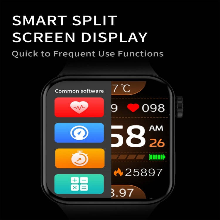 i7 pro 1.75 inch Color Screen Smart Watch, IP67 Waterproof,Support Bluetooth Call/Heart Rate Moni...