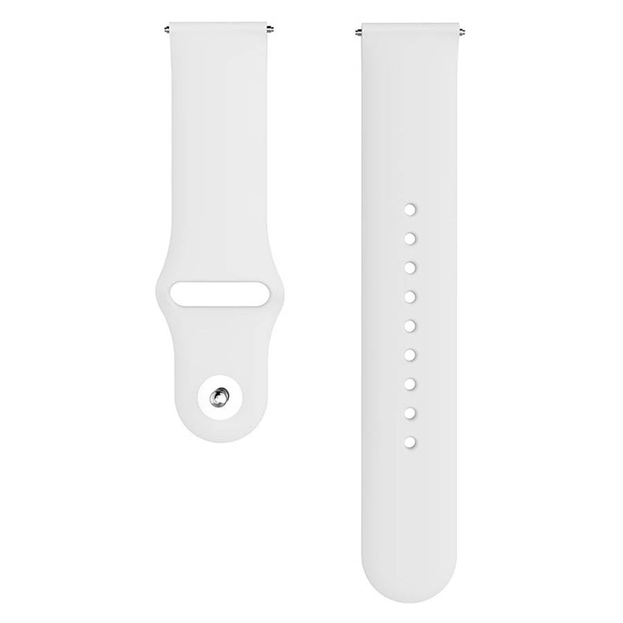 Monochrome Silicone Watch Band For Samsung Galaxy Watch Active 20mm(Creamy Whiteei)
