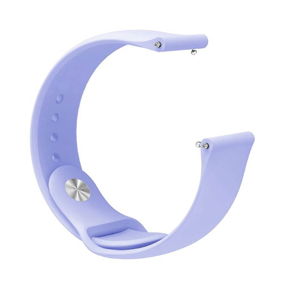 Monochrome Silicone Watch Band For Samsung Galaxy Watch Active 20mm(Pastel Violet)
