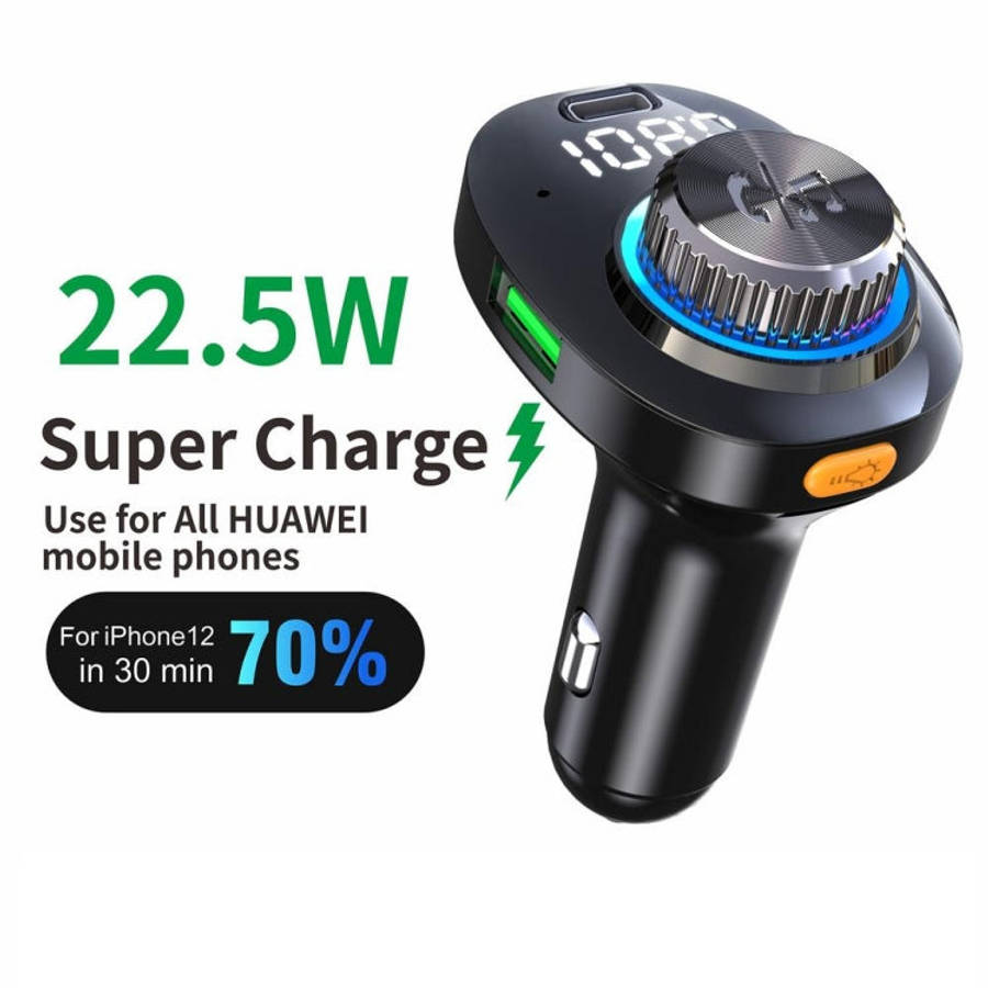 C18 Car Audio Receiver 3.1A Quick Charge USB Device BT 5.0 Color LED Backlight FM Transmitter