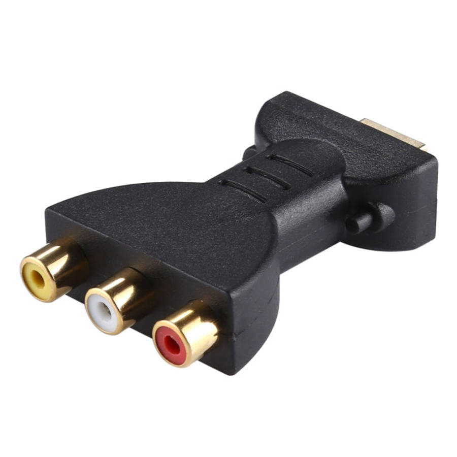 Gold-plated HDMI Male to 3 RCA Video Audio Adapter AV Component Converter for DVD Projector
