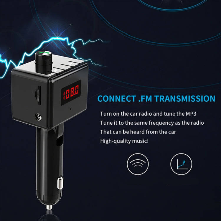 BS6 Wireless Car Bluetooth Aux Interface MP3 Player Swivel USB Port Charger