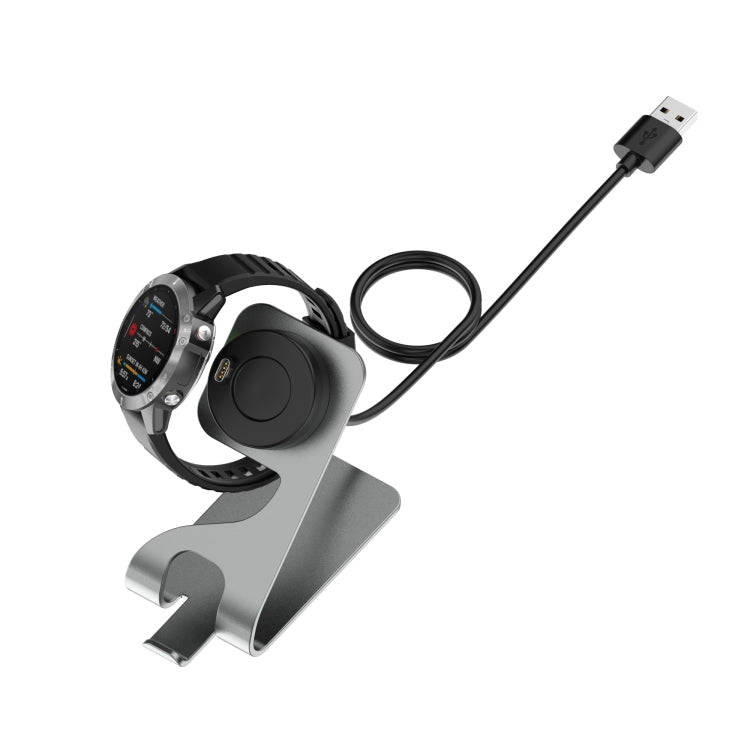 For Garmin Approach S62 Rotatable Magnetic Metal Charging Base(Silver)