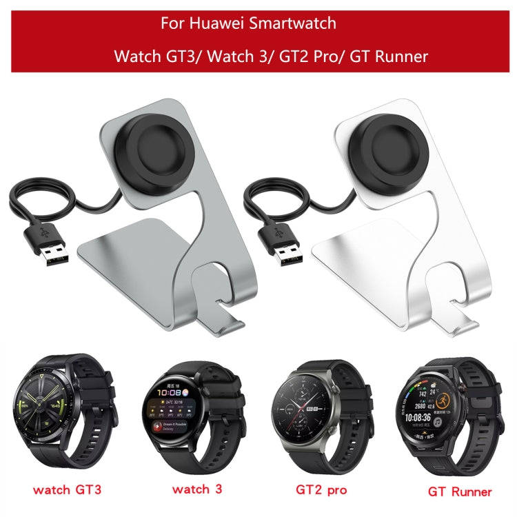 For Huawei Watch GT Runner Rotatable Magnetic Metal Charging Base(Black)