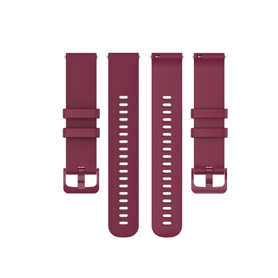 For Honor Watch GS Pro 22mm Checkered Silicone Watch Band(Wine Red)