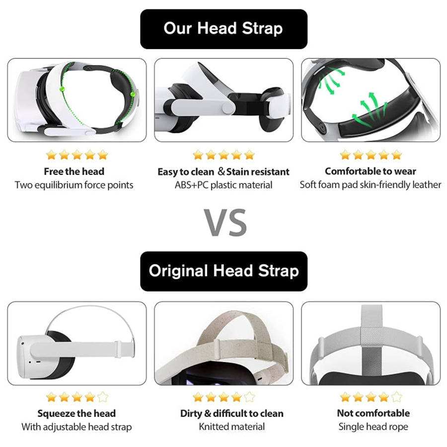 For Quest2 VR Glasses Decompression Comfort Adjustable Replacement Headset