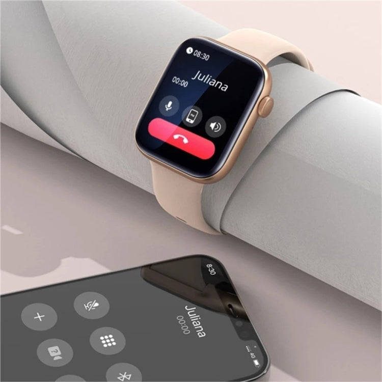 P45 1.8 inch Color Screen Smart Watch,Support Heart Rate Monitoring/Blood Pressure Monitoring(Black)