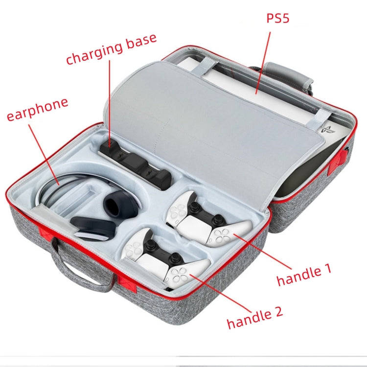 JD-371556 Console Accessory Bag Storage Bag for Sony PS5(black)