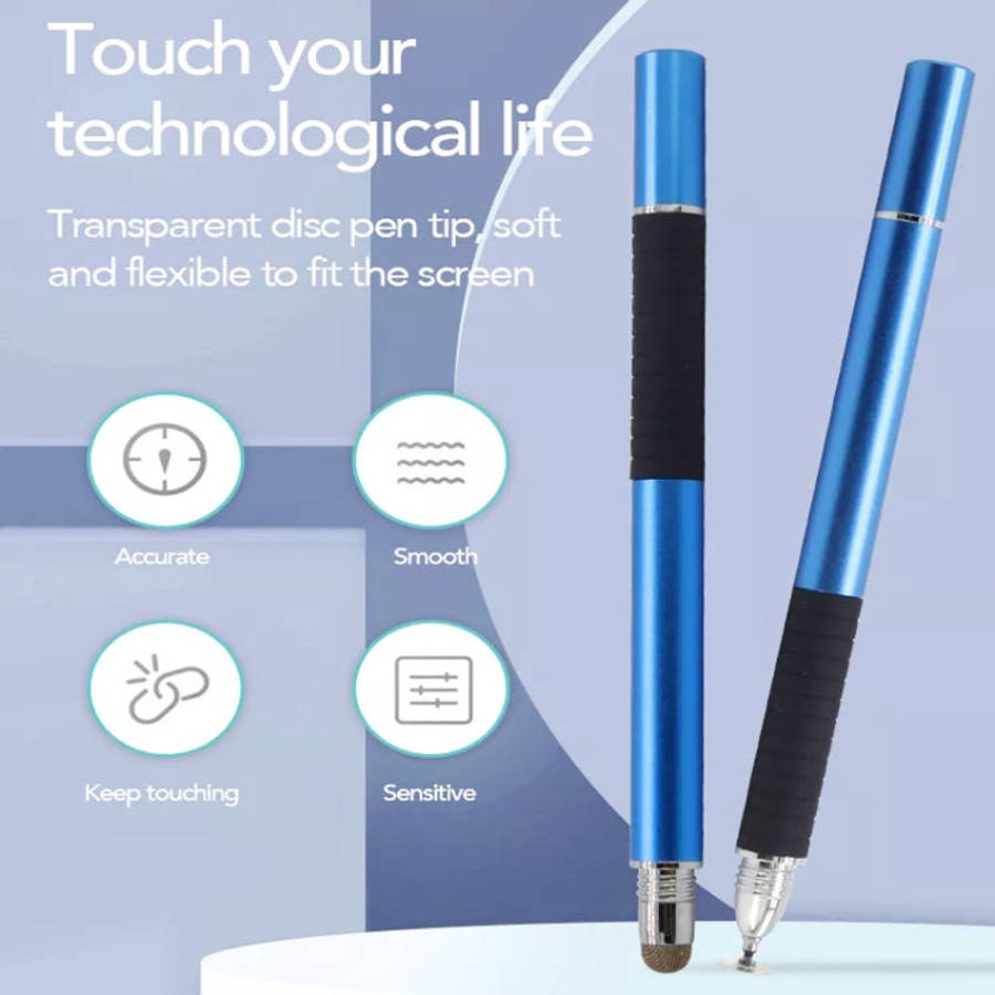 AT-31 Conductive Cloth Head + Precision Sucker Capacitive Pen Head 2-in-1 Handwriting Stylus(Silv...