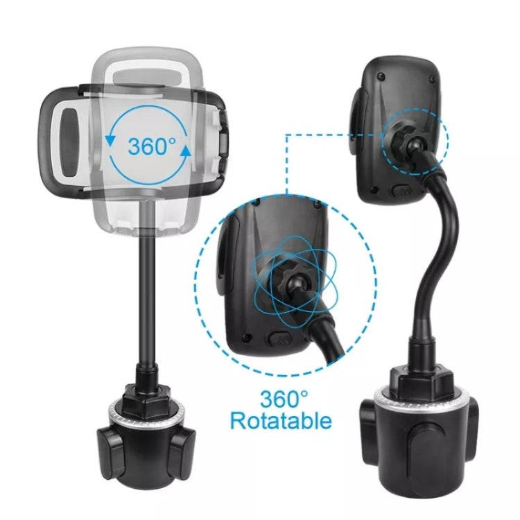 A64+X905 Universal 360 Degree Car Phone Mount Adjustable Gooseneck Cup Holder Stand
