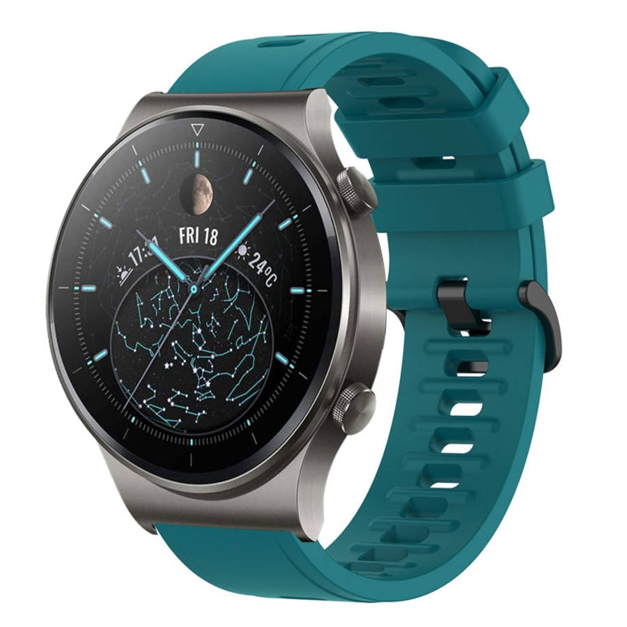 For Huawei GT2 Pro 22MM Solid Color Soft Silicone Watch Band(Green)