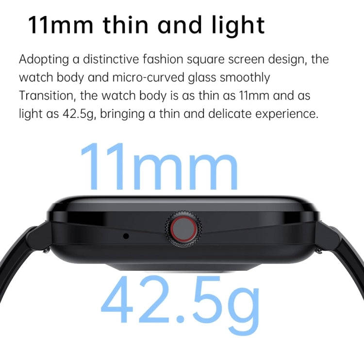 HK20 1.85 inch Color Screen Smart Watch,Support Heart Rate Monitoring/Blood Pressure Monitoring(G...