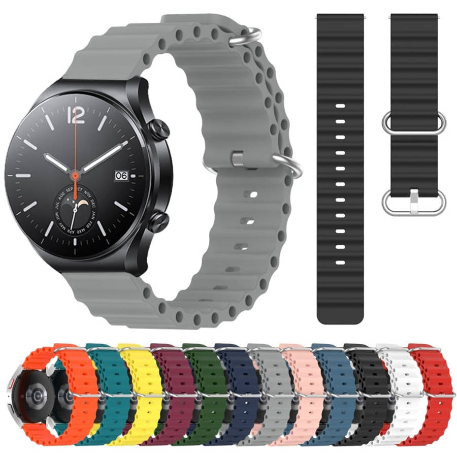 For Xiaomi MI Watch S1 22mm Ocean Style Silicone Solid Color Watch Band(Dark Blue)