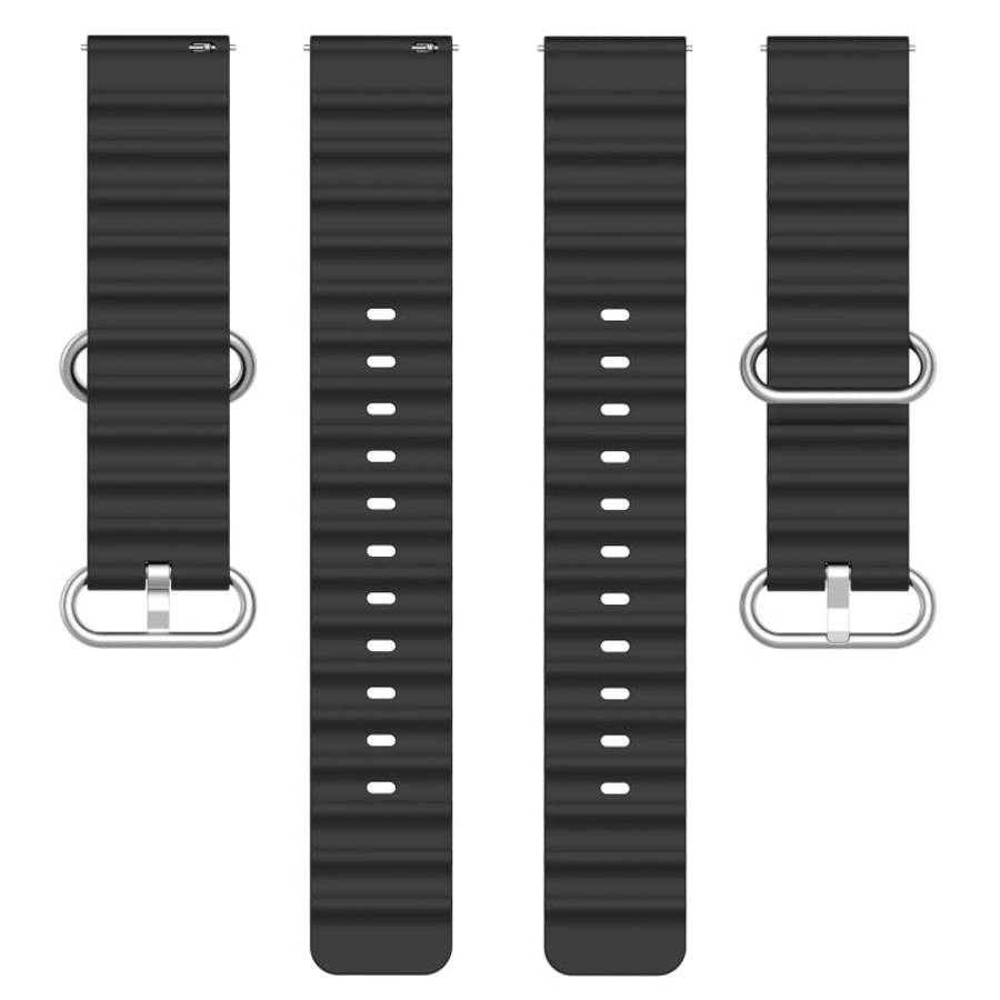 For Xiaomi MI Watch S1 22mm Ocean Style Silicone Solid Color Watch Band(Dark Blue)
