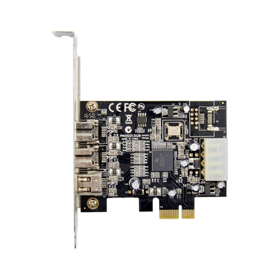 ST23 PCI Express 3 Port Firewire 1394B & 1394A PCIe 1.1 x1 Card
