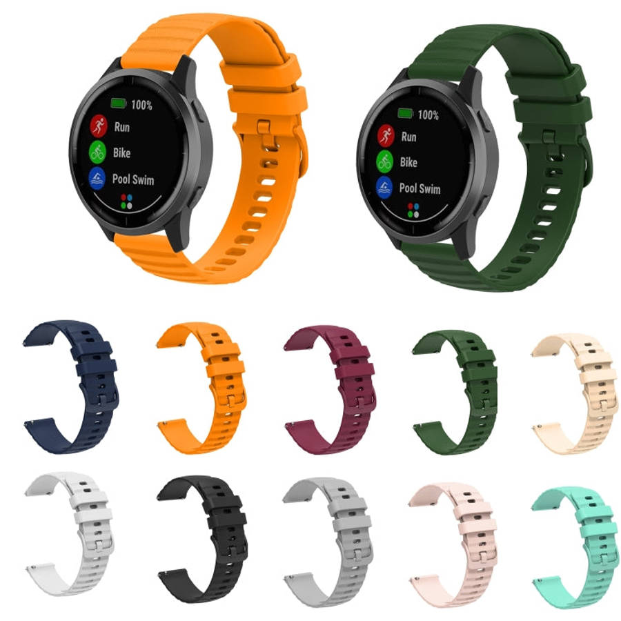 For Huawei GT2 Pro 22mm Wavy Dot Pattern Solid Color Silicone Watch Band(Beige)