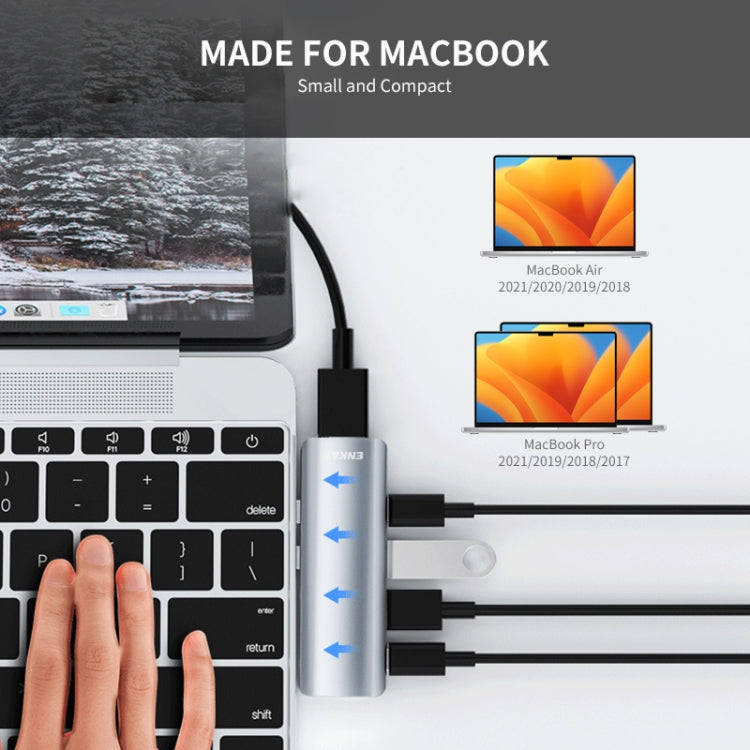ENKAY Hat-Prince 5 in 2 Hub Type-C to 4K HDMI / USB 3.0 Docking Station Adapter