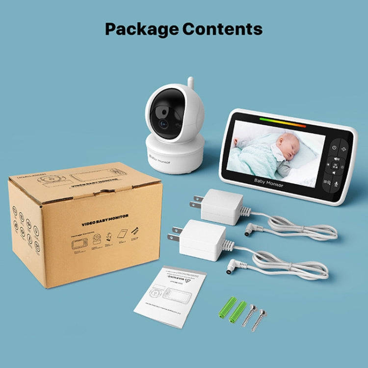 SM650 Wireless Video Baby Camera Intercom Night Vision Temperature Monitoring Cam(UK Plug)