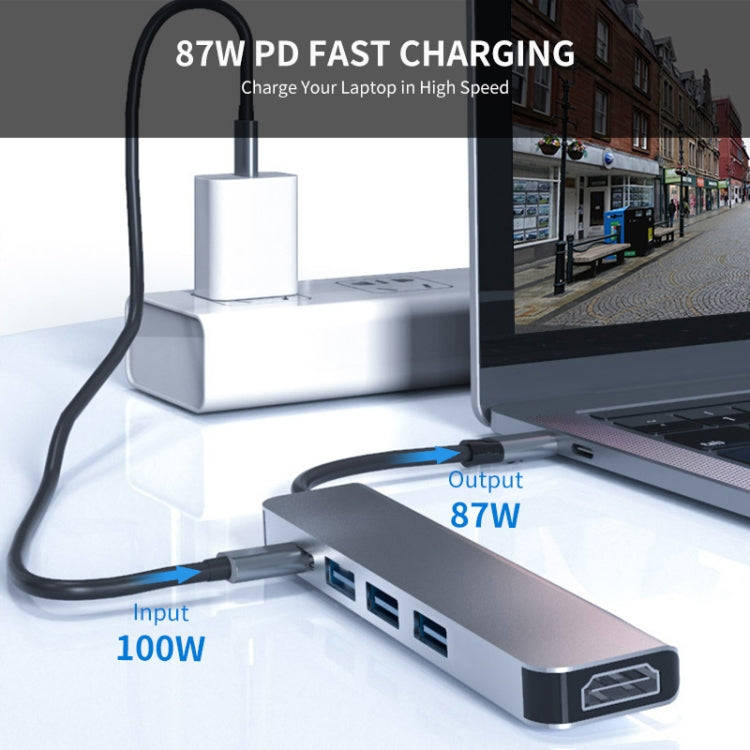 ENKAY Hat-Prince 5 in 1 Type-C Hub 4K HDMI Converter Docking Station USB 3.0 Adapter