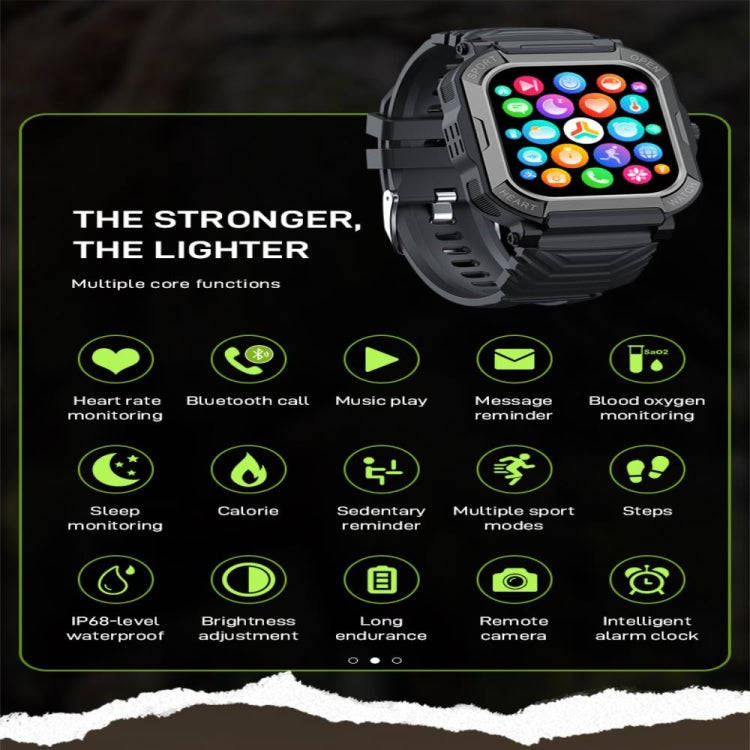 H30 1.91 inch Color Screen Smart Watch,Support Heart Rate Monitoring / Blood Pressure Monitoring(...