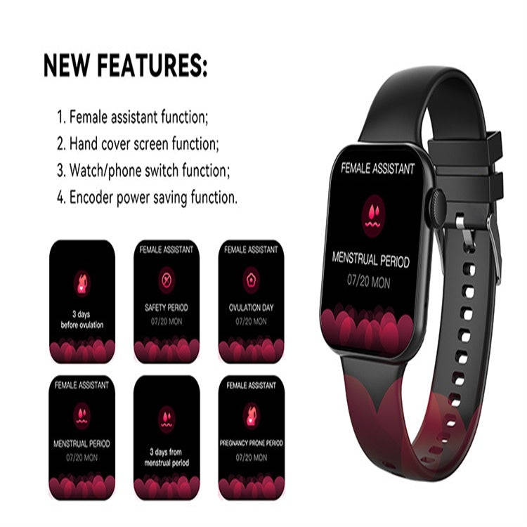 E700 1.86 inch Color Screen Smart Watch,Support Heart Rate Monitoring / Blood Pressure Monitoring...