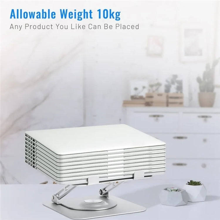 D147 Foldable 360 Degree Rotating Laptop Lifting Bracket Aluminum Alloy Notebook Desktop Stand(Gray)
