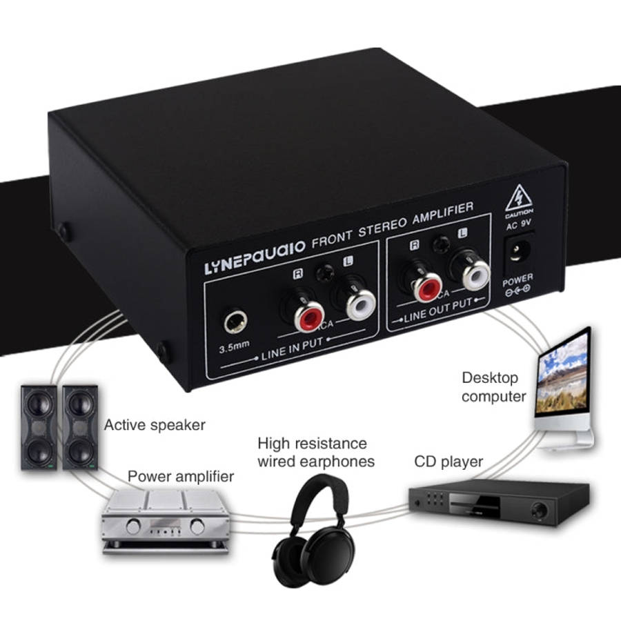 B022 Pre-Stereo Signal Amplifier Volume Booster Headphones Active Speaker Preamp Audio Amplifier