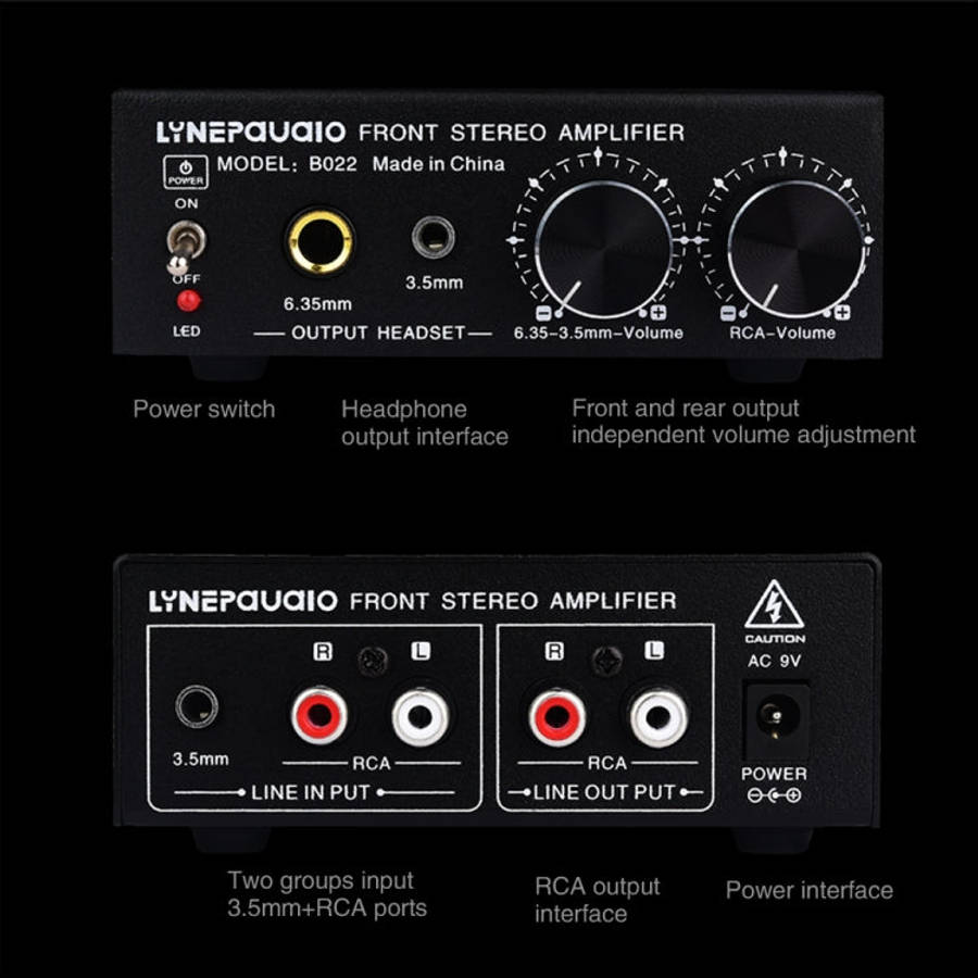 B022 Pre-Stereo Signal Amplifier Volume Booster Headphones Active Speaker Preamp Audio Amplifier