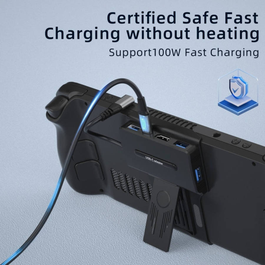 V266 For Steam Deck 5 in 1 Bracket Docking Station Charging Base Support 4K/60Hz USB3.0