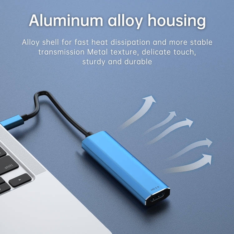 V264 3 in 1 USB-C / Type-C to USB3.0 + PD3.0 + HD2.0 3-Ports Multi Splitter Adapter OTG HUB
