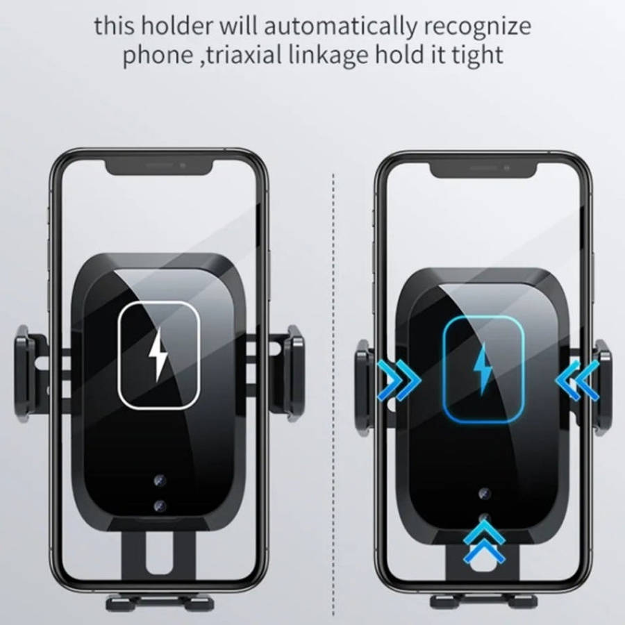 X11 Three Axle Linkage 15W Smart Touch Automatic Retractable Clip Fast Charging Wireless Car Char...
