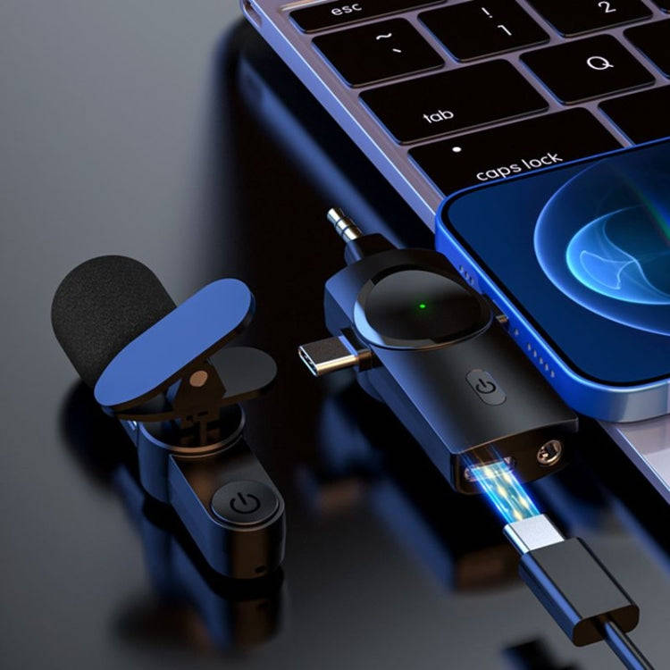 One by Two 3 in 1 Lavalier Noise Reduction Wireless Microphone for iPhone / iPad / Android / Camera