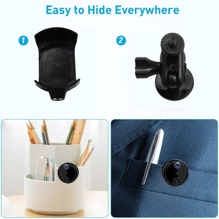 R10 4K HD Night Vision Cell Phone Remote Camera WiFi Webcam Home Network Monitor Camera(Black)