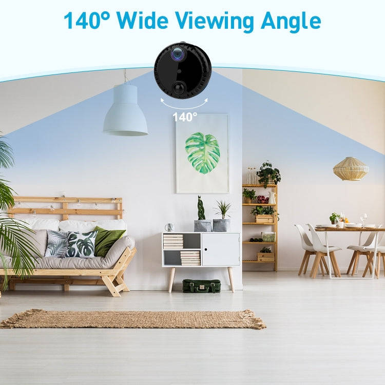 R10 4K HD Night Vision Cell Phone Remote Camera WiFi Webcam Home Network Monitor Camera(Black)