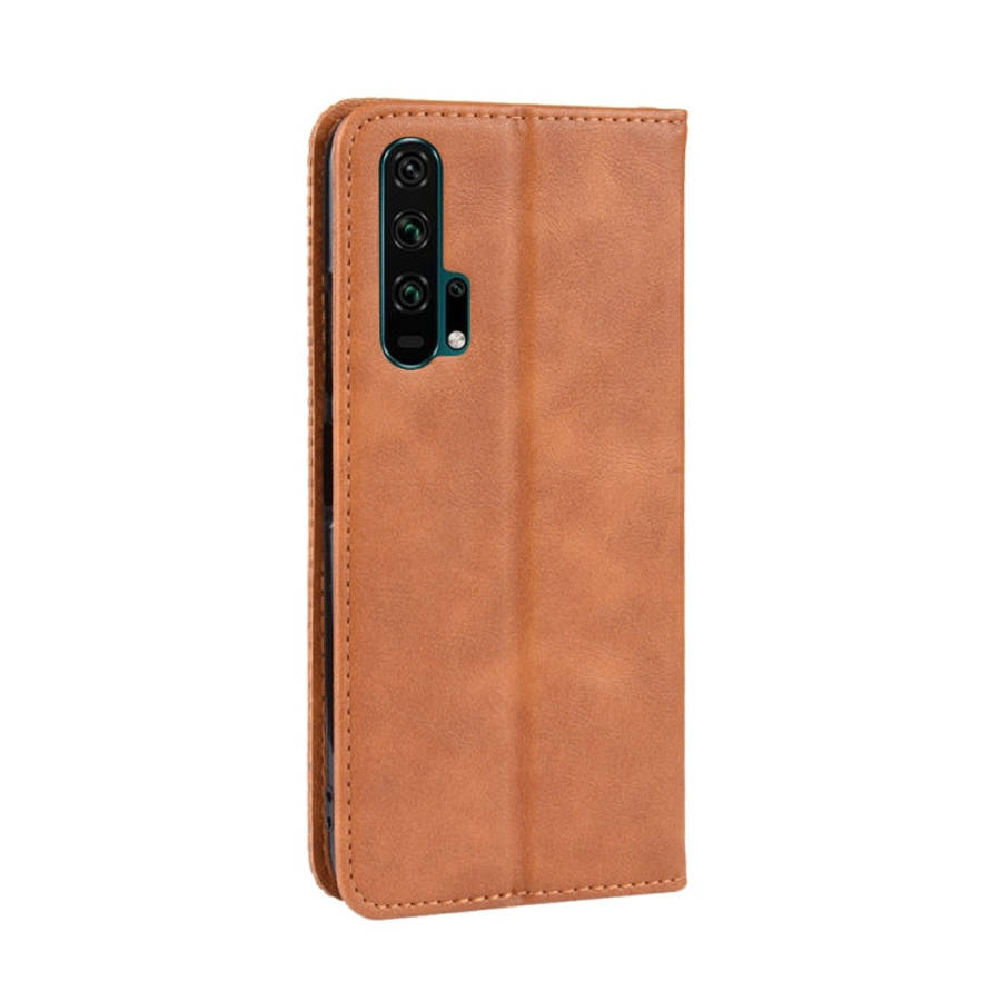 Magnetic Buckle Retro Crazy Horse Texture Horizontal Flip Leather Case for HUAWEI Honor 20pro , w...
