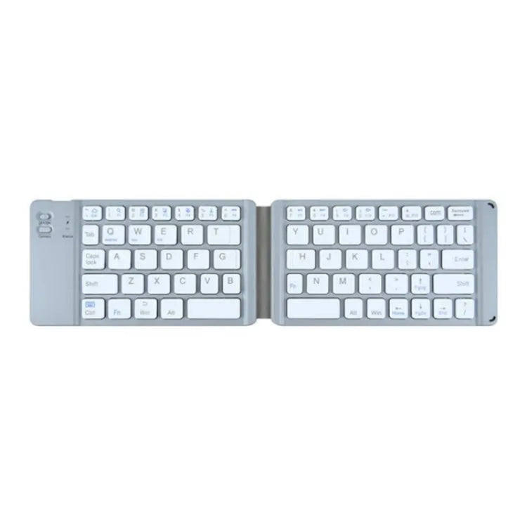 BT18 Bluetooth Keyboard Magnetic Folding Wireless Keyboard For Cell Phones Tablets Computers(Grey)