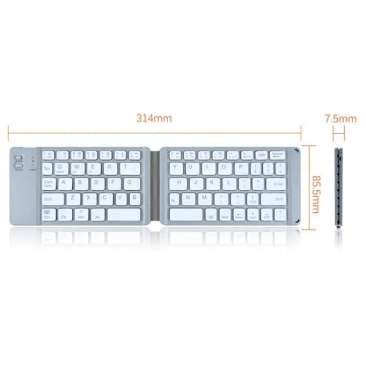 BT18 Bluetooth Keyboard Magnetic Folding Wireless Keyboard For Cell Phones Tablets Computers(Black)