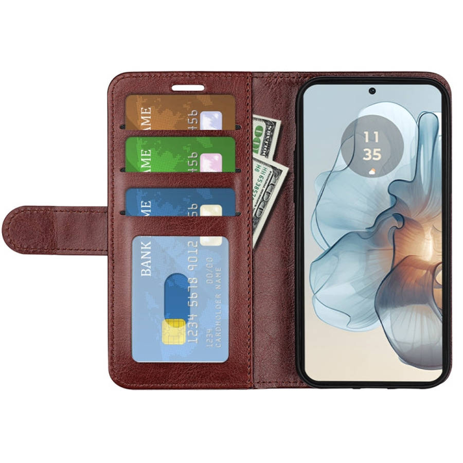 For Motorola Moto G24 Power R64 Texture Horizontal Flip Leather Phone Case(Brown)