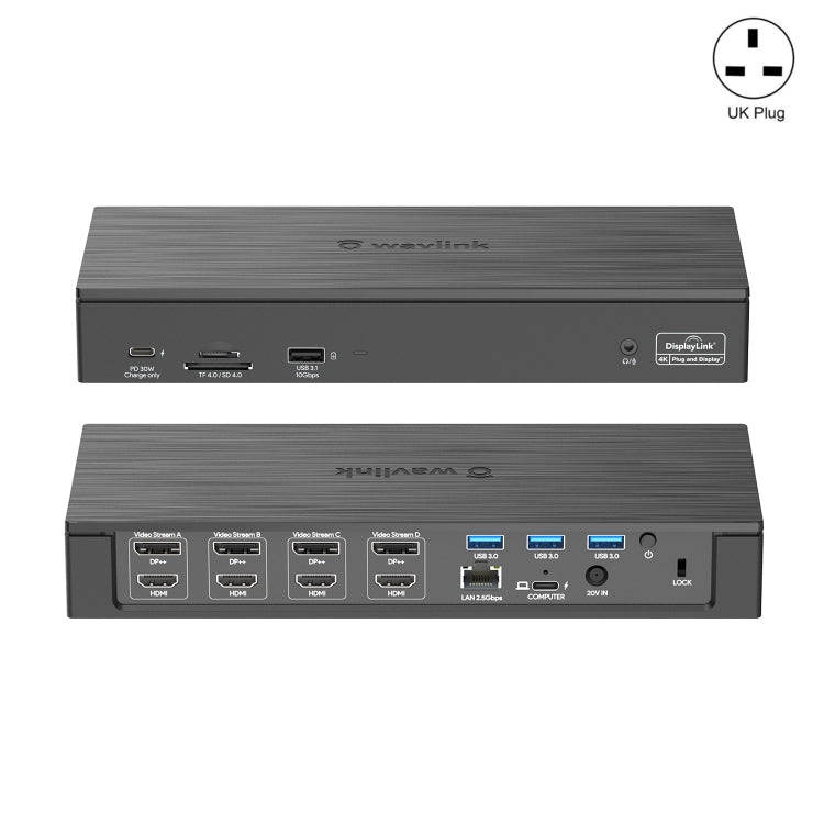 Wavlink UG69PD8 100W PD 18 in 1 Type-C Dock Compatible Type-C Universal Docking Station, Plug:UK ...
