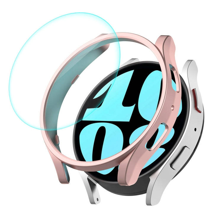 For Samsung Galaxy Watch6 40mm ENKAY Hat-Prince Electroplated Hard PC Case + 0.2mm 9H Glass Scree...