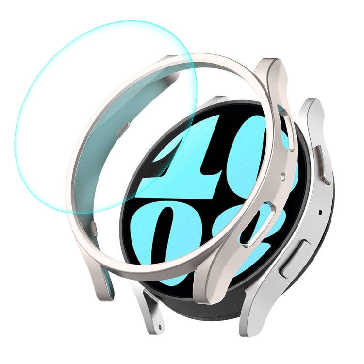 For Samsung Galaxy Watch6 44mm ENKAY Hat-Prince Electroplated Hard PC Case + 0.2mm 9H Glass Scree...
