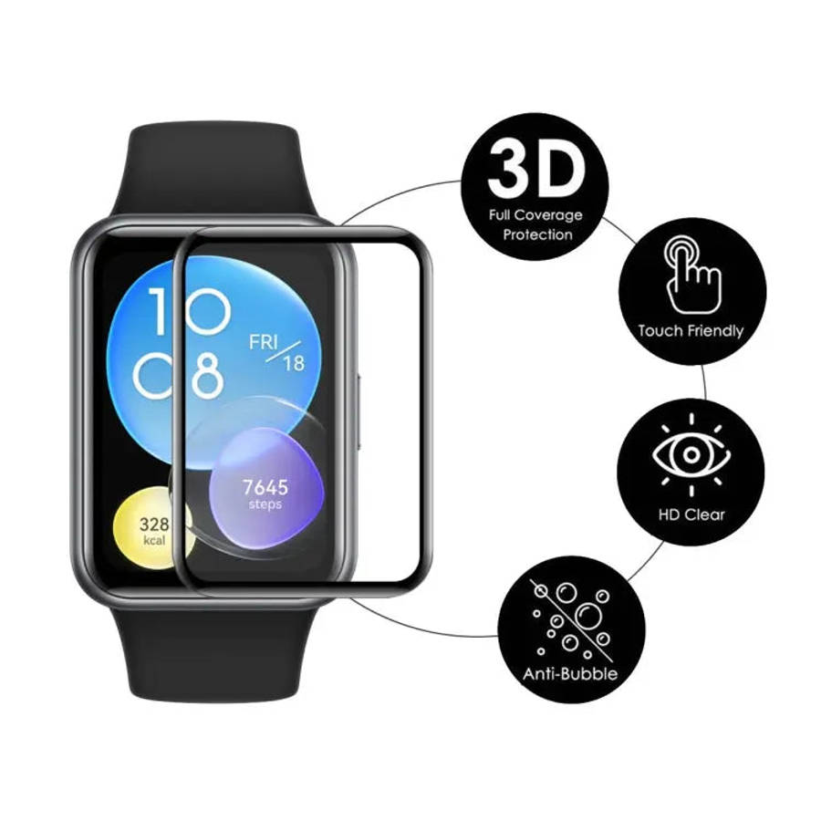 For Huawei Watch Fit Special Edition 10pcs ENKAY 3D Full Coverage Soft PC Edge PMMA HD Screen Film
