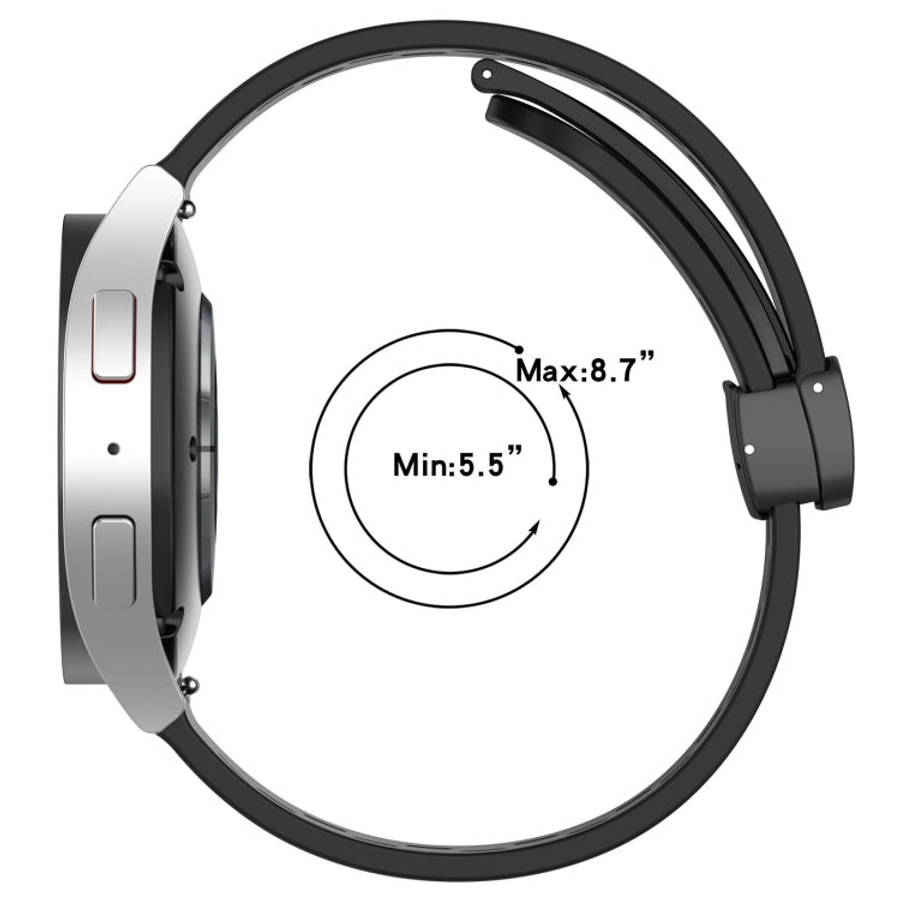 For Huawei Watch 2 20mm Folding Magnetic Clasp Silicone Watch Band(Dark Green)