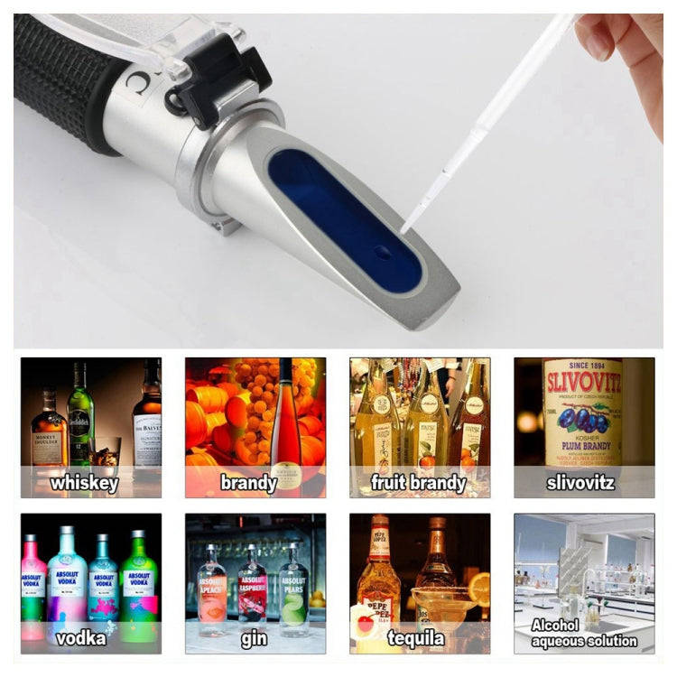 RZ116 Refractometer Alcohol Portable Automatic Digital Refractometer 0-80 Glycol Handheld Atc Bri...