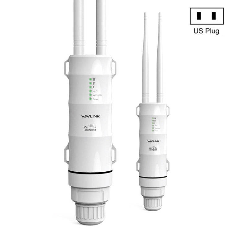 WAVLINK WN570HA1 Weatherproof 2.4+5GHz 600Mbps Outdoor WiFi Range Router Extender, Plug:US Plug