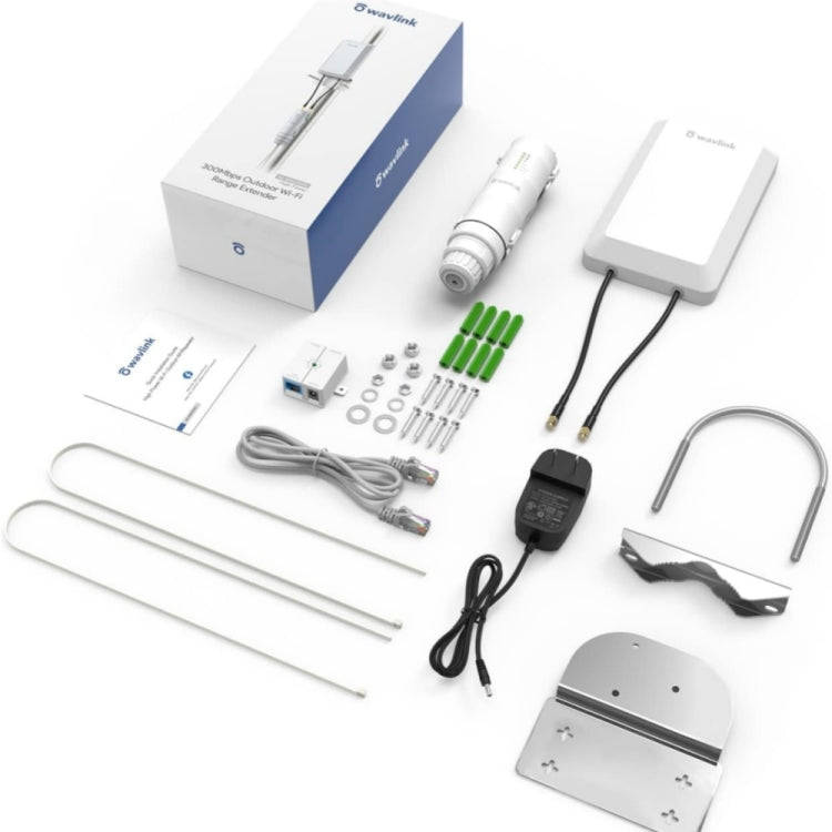 WAVLINK WN570HP2 Outdoor Weatherproof 300Mps WiFi Extender Wireless AP Repeater, Plug:EU Plug