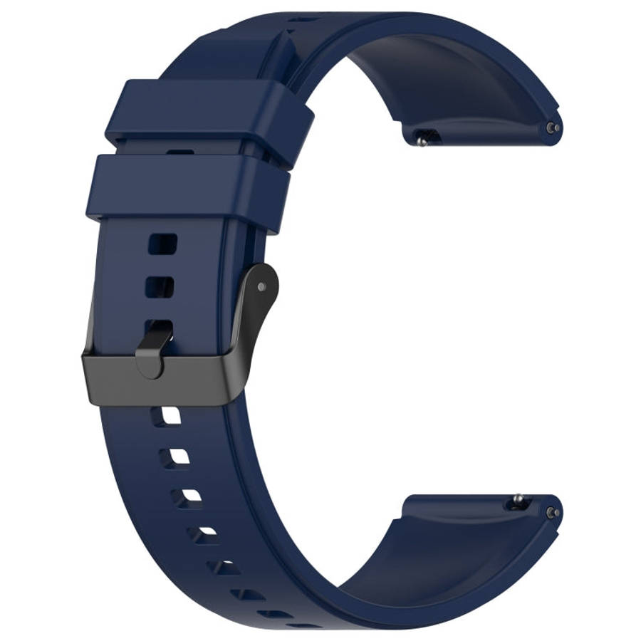 For OPPO Watch 4 Pro 22mm Solid Color Silicone Watch Band(Midnight Blue)