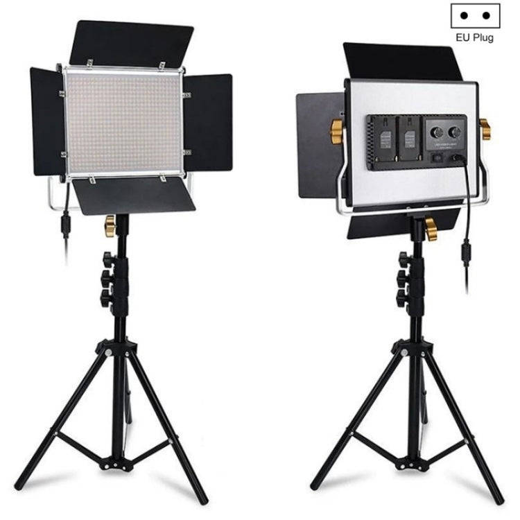 VLOGLITE W660S For Video Film Recording 3200-5600K Lighting LED Video Light with Tripod, Plug:EU ...