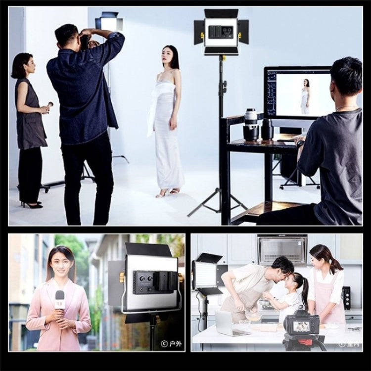 VLOGLITE W660S For Video Film Recording 3200-5600K Lighting LED Video Light with Tripod, Plug:US ...