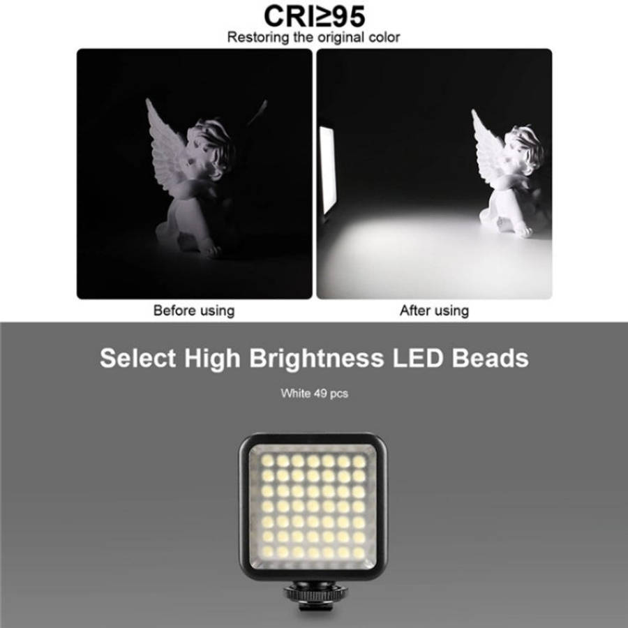 VLOGLITE W49 Photography Cell Phone Live Streaming Beauty Lights Mini Fill Light LED Camera Light